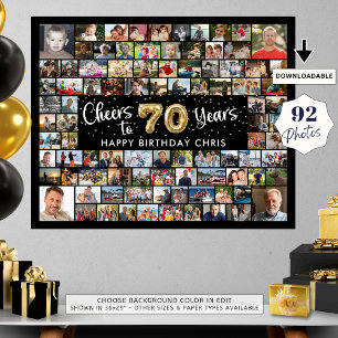 Affiche 70e anniversaire 92 Photos Black Gold Cheers To Ye