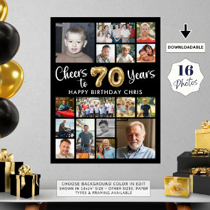 Affiche 70e anniversaire Black Gold 16 Photo Cheers to Yea