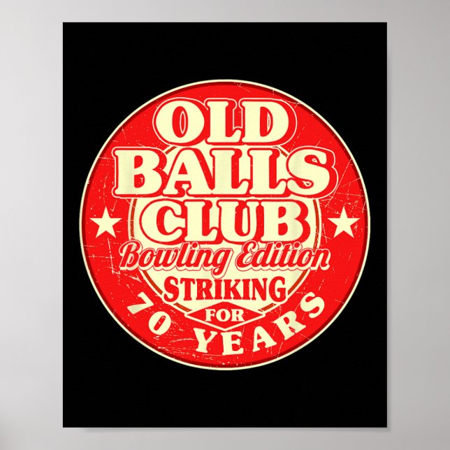 Affiche 70e anniversaire Bowling Old Bylls Club 70 ans Str (Devant)
