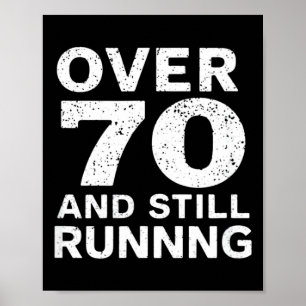 Affiche 70e anniversaire Coureurs plus âgés Dans la collin