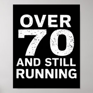 Affiche 70e anniversaire Coureurs plus âgés Dans la descen