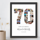 Affiche 70e anniversaire Numéro 70 Photo personnalisée Col<br><div class="desc">Célébrez le 70e anniversaire avec cette affiche personnalisée de collage photo numéro 70. Ce cadeau personnalisable est également parfait pour un anniversaire mariage. C'est une excellente façon de présenter des souvenirs précieux de votre vie de mariage et de marié. L'affiche comporte un collage de photos qui capturent ces moments spéciaux,...</div>
