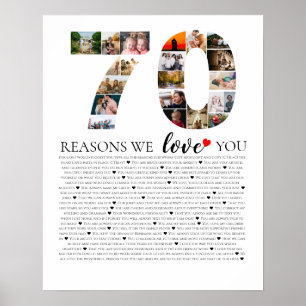Affiche 70e anniversaire raisons pour lesquelles nous vous
