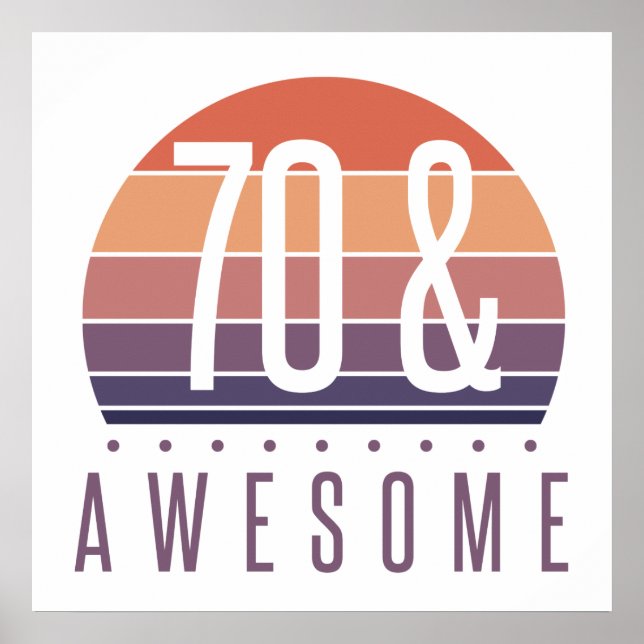 Affiche 70e anniversaire Retro Sunset (Devant)