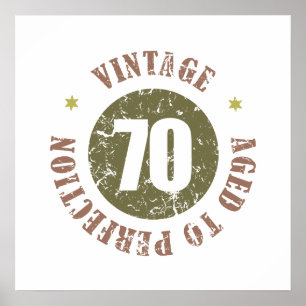 Affiche 70e anniversaire Vintage