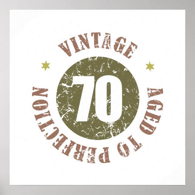 Affiche 70e anniversaire Vintage (Devant)