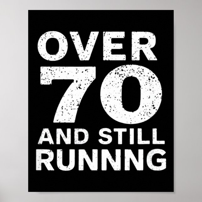 Affiche 70th Birthday Older Runners Over The Hill 70 Runni (Devant)