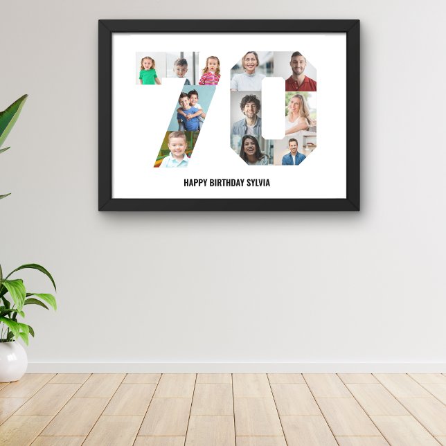 Affiche 70th Birthday Photo Collage  (70th Birthday Photo Collage Poster)