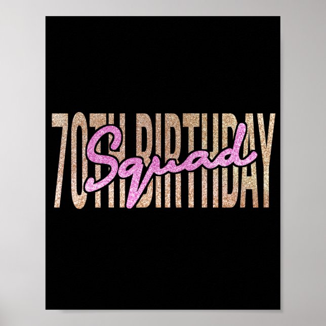 Affiche 70th birthday squad quote sayings (Devant)