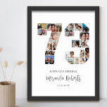 Affiche 73e anniversaire Numéro 73 Photo personnalisée Col<br><div class="desc">Célébrez le 73ème anniversaire avec cette affiche personnalisée de collage photo numéro 73. Ce cadeau personnalisable est également parfait pour un anniversaire mariage. C'est une excellente façon de présenter des souvenirs précieux de votre vie de mariage et de marié. L'affiche comporte un collage de photos qui capturent ces moments spéciaux,...</div>