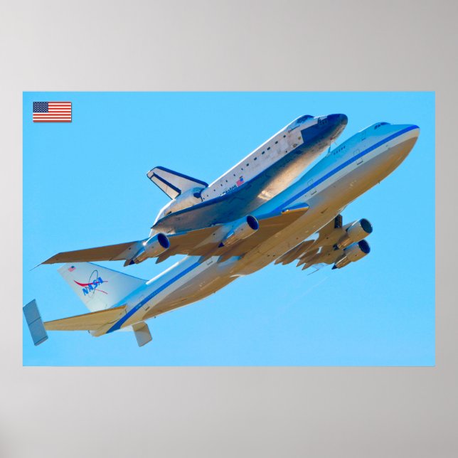 Affiche 747 Avion de transport de navette spatiale (Devant)