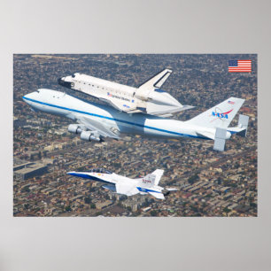 Affiche 747 Avion de transport de navette spatiale