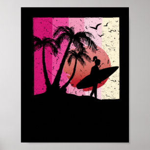 Affiche 74.Surf Surfer Girl Surfer Girl Surfer Surfboard S