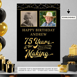 Affiche 75e anniversaire année dans la fabrication 2 photo