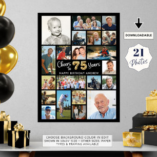 Affiche 75e anniversaire Black Gold 21 Photo Cheers to Yea
