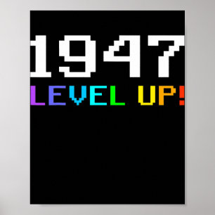 Affiche 75e anniversaire Dames Mens 75 ans 1947 Drôle