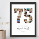 Affiche 75e anniversaire Numéro 75 Photo personnalisée Col<br><div class="desc">Célébrez le 75e anniversaire avec cette affiche personnalisée de collage photo numéro 75. Ce cadeau personnalisable est également parfait pour un anniversaire mariage. C'est une excellente façon de présenter des souvenirs précieux de votre vie de mariage et de marié. L'affiche comporte un collage de photos qui capturent ces moments spéciaux,...</div>
