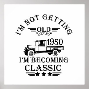 Affiche 75e anniversaire vintage personnalisé