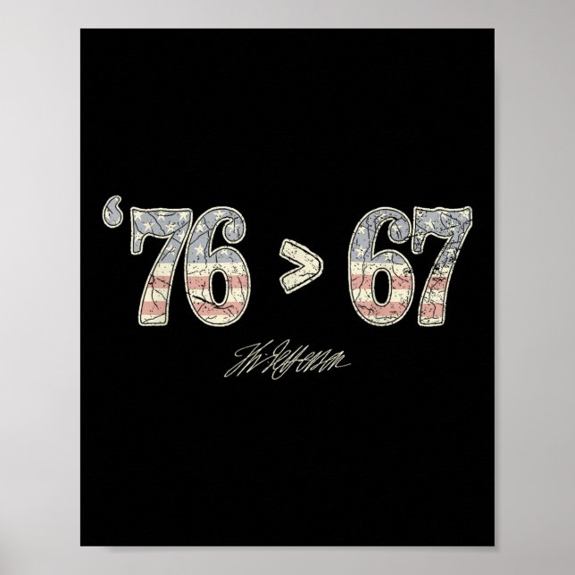 Affiche 76 67 Thomas Jefferson Six Sept 6 7 Mème Gen Alph (Devant)