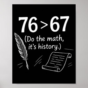 Affiche 76 Supérieur à 67 Faites le calcul Histoire drôle
