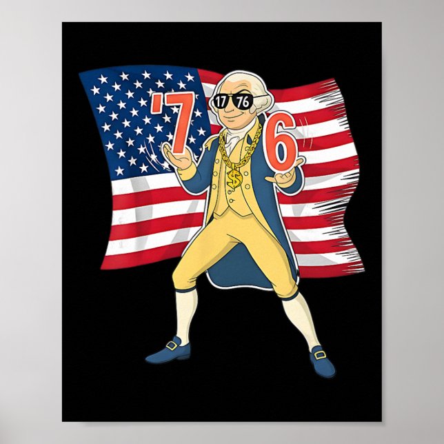Affiche 76 Supérieur à 67 Mème drôle Thomas Jefferson État (Devant)