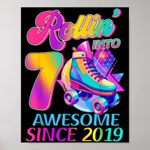 Affiche 7 Ans Incroyable Depuis 2019 Hockey Thème Annivers