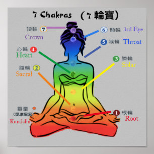 Affiche 7 chakras