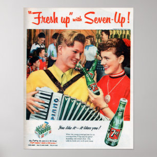 Affiche 7 Jusqu'à la publicité rétro Vintage de boissons g