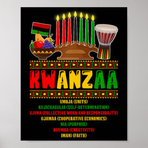 Affiche 7 Principes De La Célébration De Kwanzaa Pan Afric