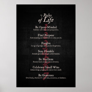 Affiche 7 Règles de vie