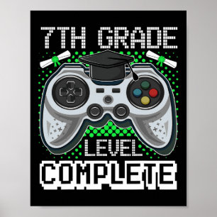 Affiche 7e année Gamer complet 7e année Graduation