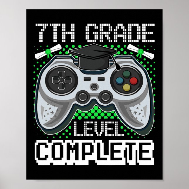 Affiche 7e année Gamer complet 7e année Graduation (Devant)