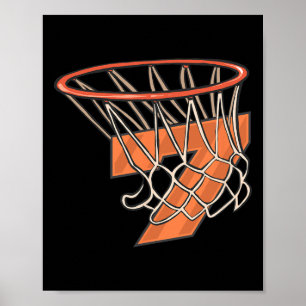 Affiche 7e anniversaire Basketball 7 ans Enfant pour Birth