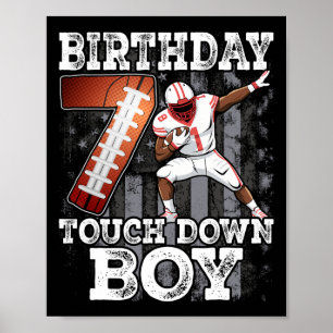 Affiche 7e anniversaire Football Boy - 7 ans Kid Footba