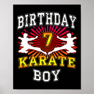 Affiche 7e anniversaire garçon - Karate 7 ans enfant