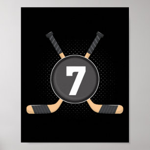 Affiche 7e anniversaire Hockey sur glace 7 ans Anniversair