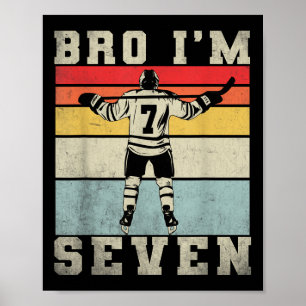 Affiche 7e anniversaire Jeu de hockey sur glace garçon de 