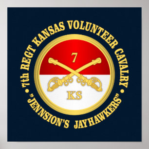 Affiche 7e cavalerie du Kansas