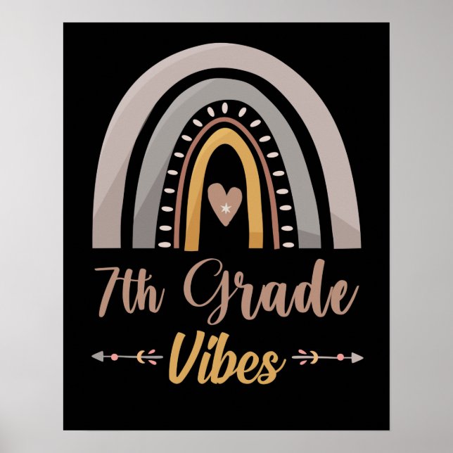 Affiche 7th Grade Vibes Seventh Grade Back to School (Devant)