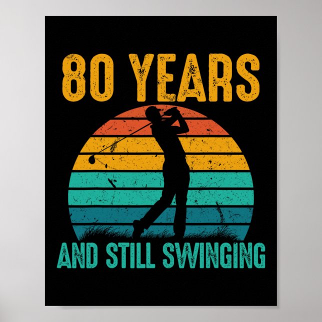 Affiche 80 Ans Et Toujours En Train D'Avoir Un Funny Golf  (Devant)