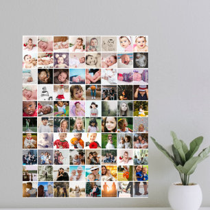 Affiche 80 Collage de Photos Personnalisé