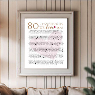 Affiche 80 raisons pour lesquelles nous t'aimons 70ème 60è