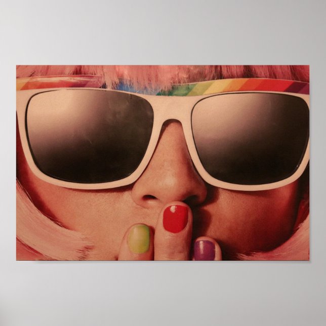 Affiche 80 retro fille de mode (Devant)