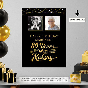 Affiche 80e anniversaire ANNÉES DANS LA FABRICATION 2 Phot