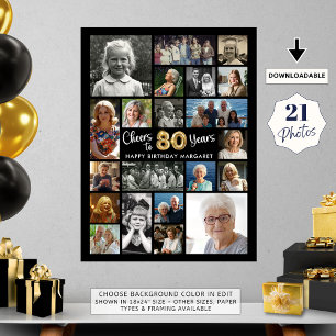 Affiche 80e anniversaire Black Gold 21 Photo Cheers to Yea