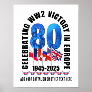 Affiche 80e anniversaire de la Victoire en Europe WW2