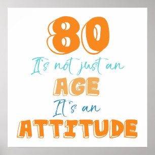 Affiche 80e anniversaire Gag cadeau