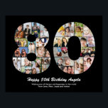 Affiche 80e anniversaire Numéro 80 photo Collage Cadeau<br><div class="desc">Marquez des années de merveilleux souvenirs et des aventures avec ce captivant 80e anniversaire Numéro de photo Collage. Ce modèle personnalisable est le mélange parfait de créativité et de sentiment, vous permettant de créer un cadeau vraiment mémorable et personnalisé pour la journée spéciale de votre être cher. Capturez l'essence d'années...</div>