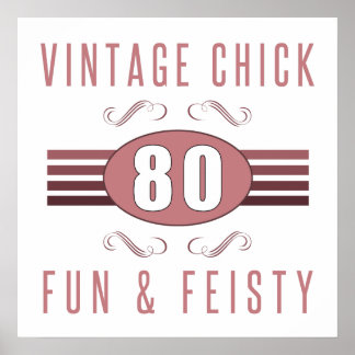 Affiche 80e anniversaire Vintage poussin