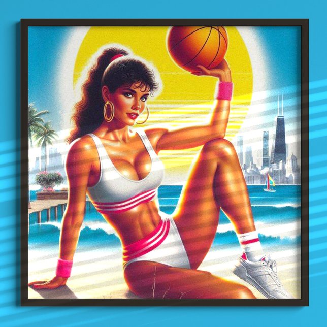 Affiche 80s Athletic Girl (Créateur téléchargé)